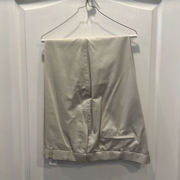 Savane Flat Front Khaki Chino Cotton Pants 46/30 - Picture 2 of 8